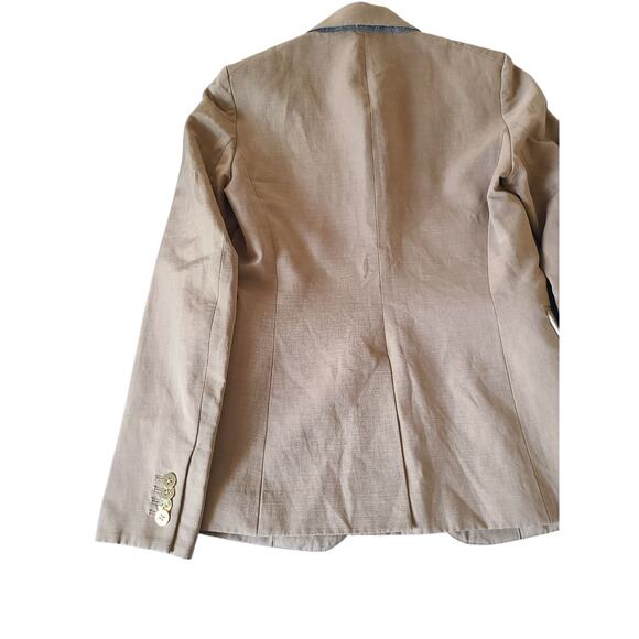 Veronica Beard Linen Blend Tan Dickey Blazer Size 0 - Picture 7 of 8